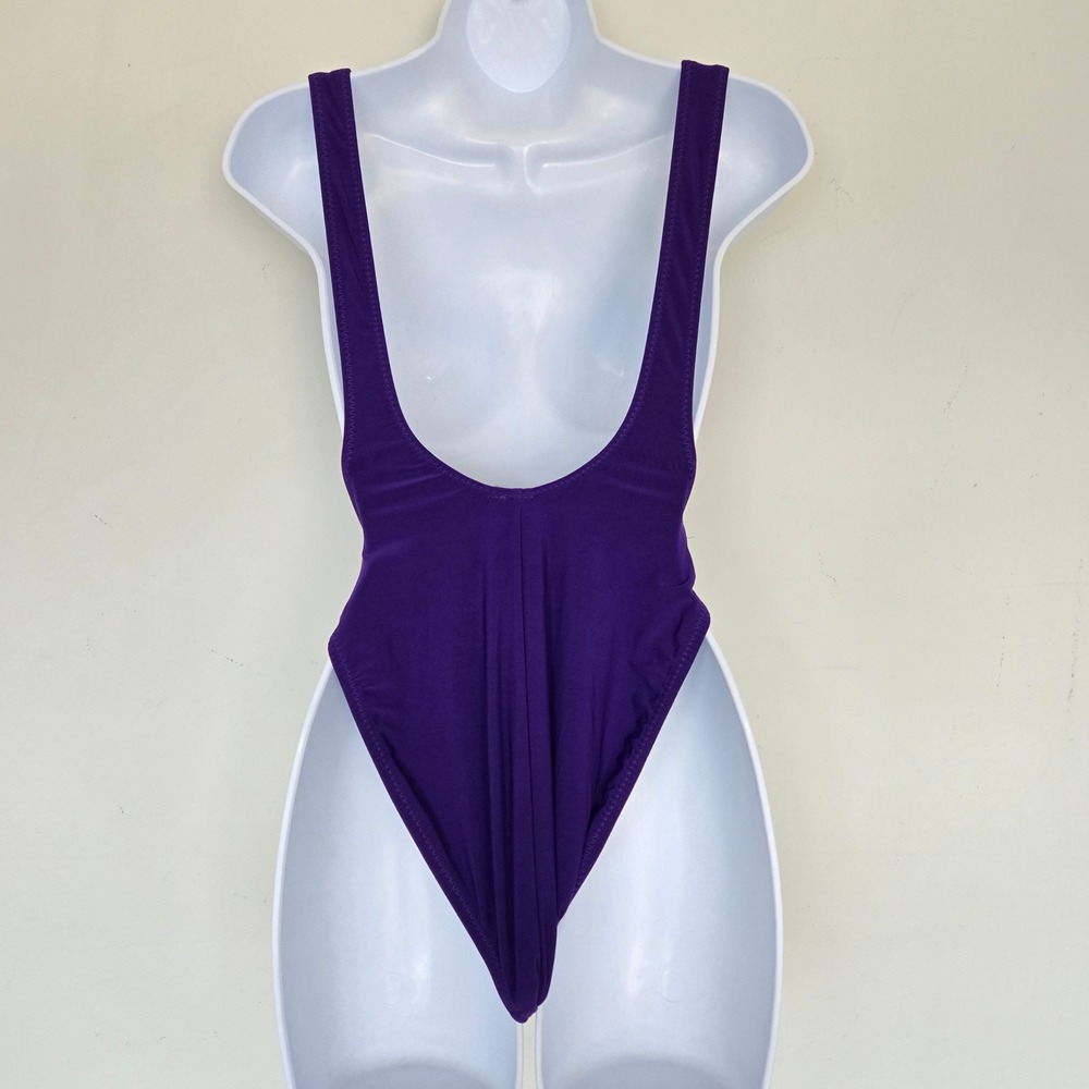 Norma Kamali Purple One Piece Swimsuit - Picture 4 of 8